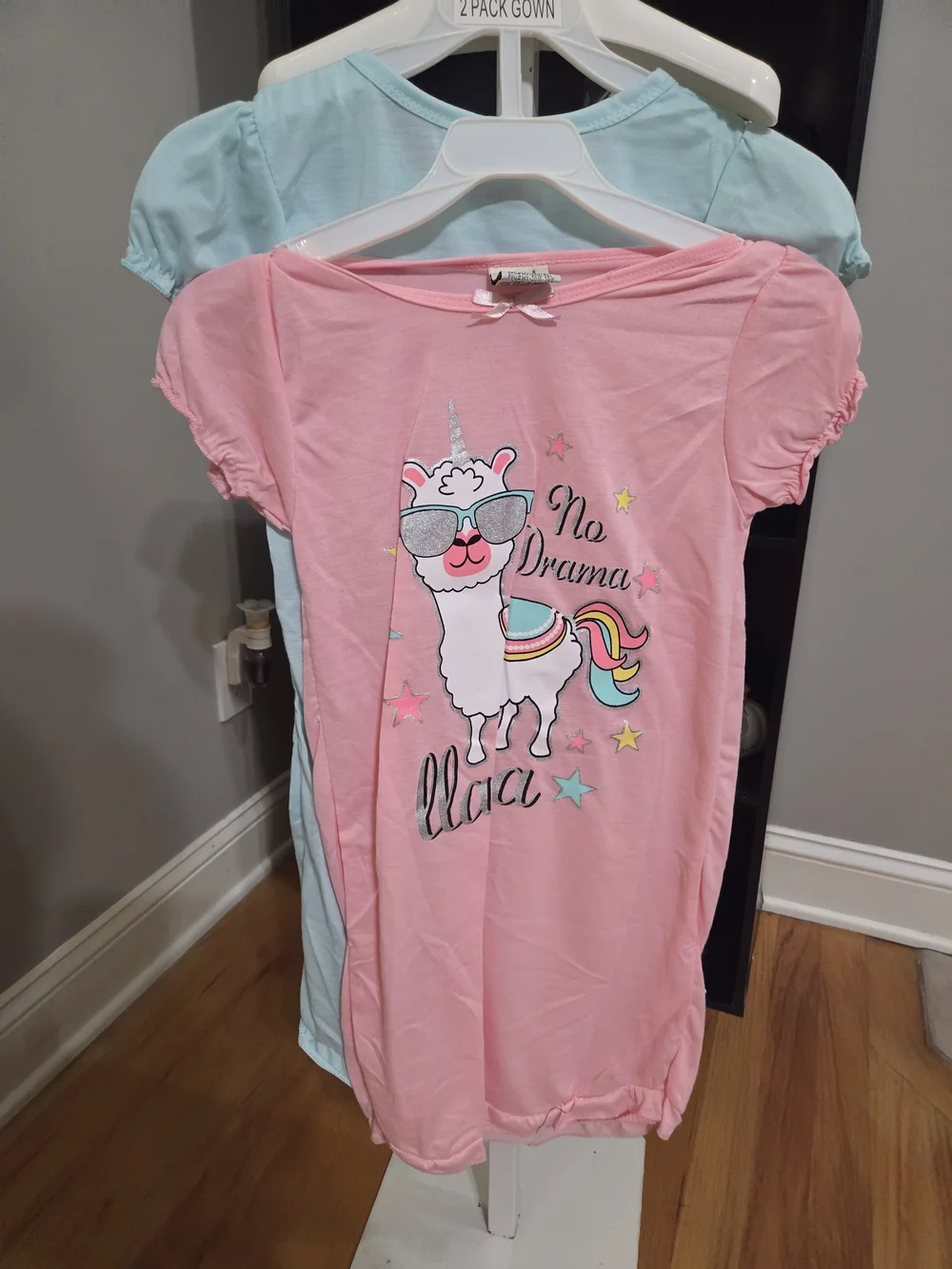 Kids 'Purrmazing' Light Blue & Pink Cat Nightgown - 2 Pack
